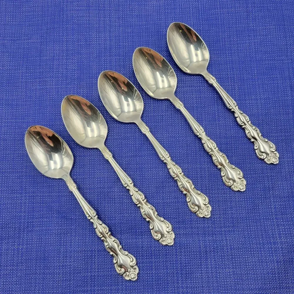 ONEIDA Community teaspoon Beethoven Silverplate Baroque Vintage Set 5